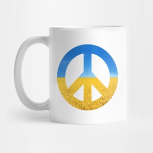 NO WAR. PEACE FOR UKRAINE. No war in Ukraine. Pacifica. Pray for Ukraine. The sign of pacifica. Mug